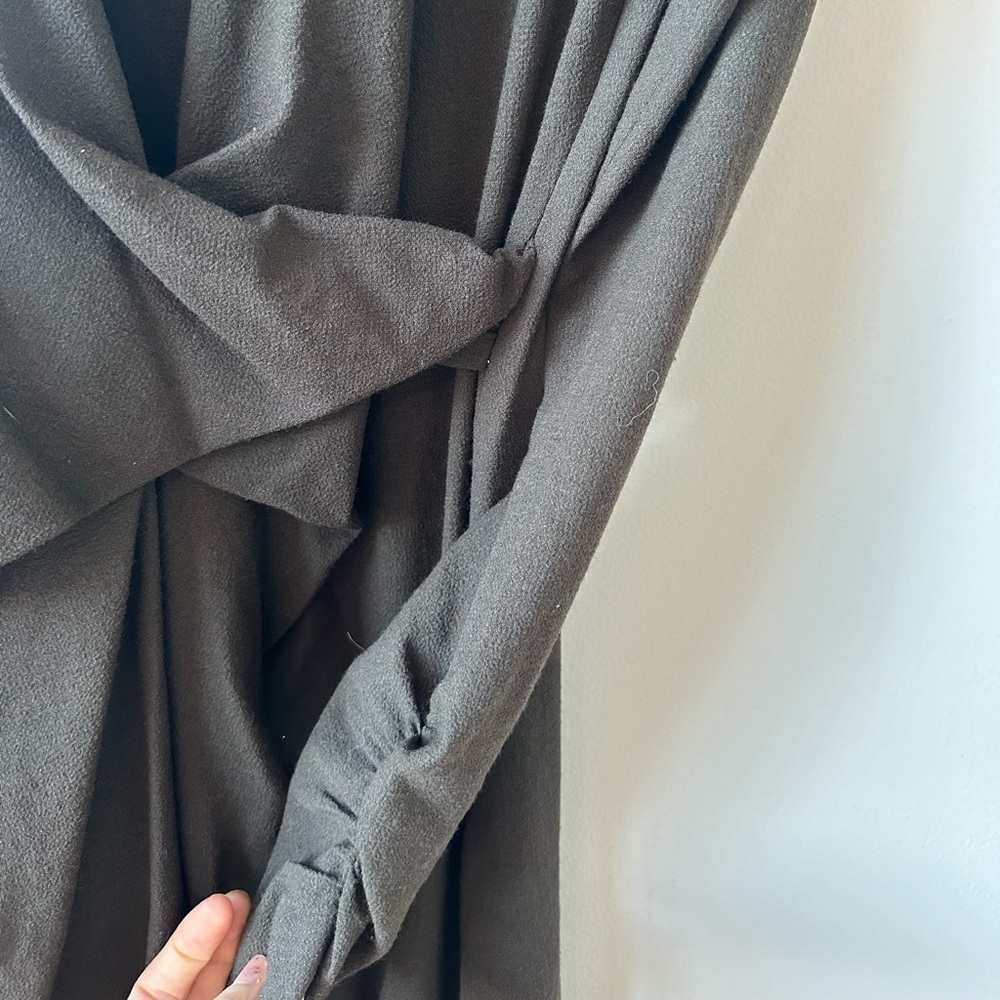 Zara Wool Blend Draped Midi Dress - Picture 6 of 6